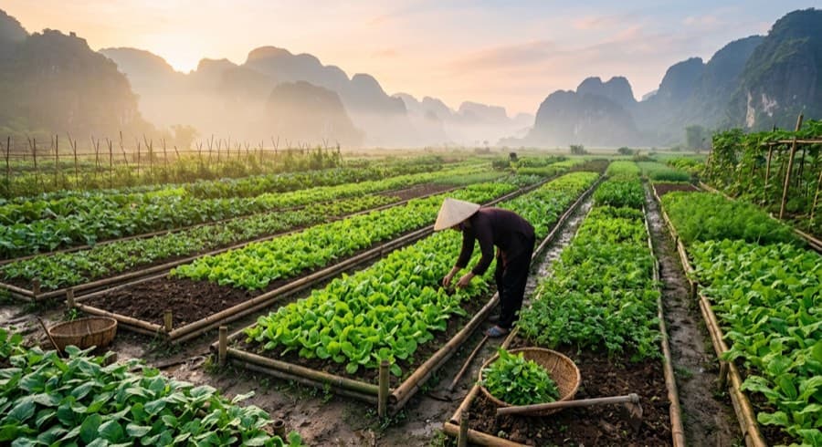 Nông trại tươi sạch cung cấp nguyên liệu cho HappySunday
